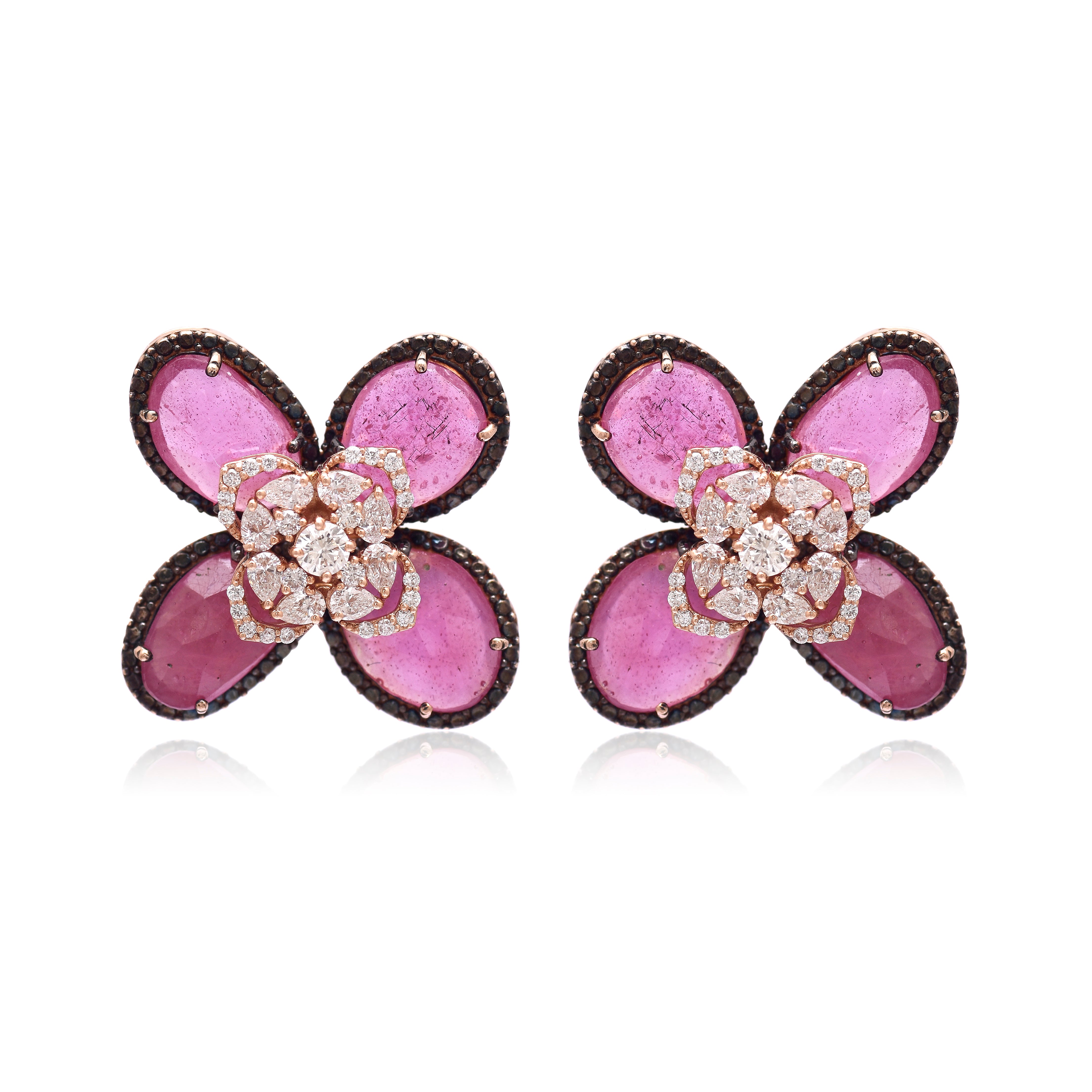 Ruby Reverie Diamond Studs