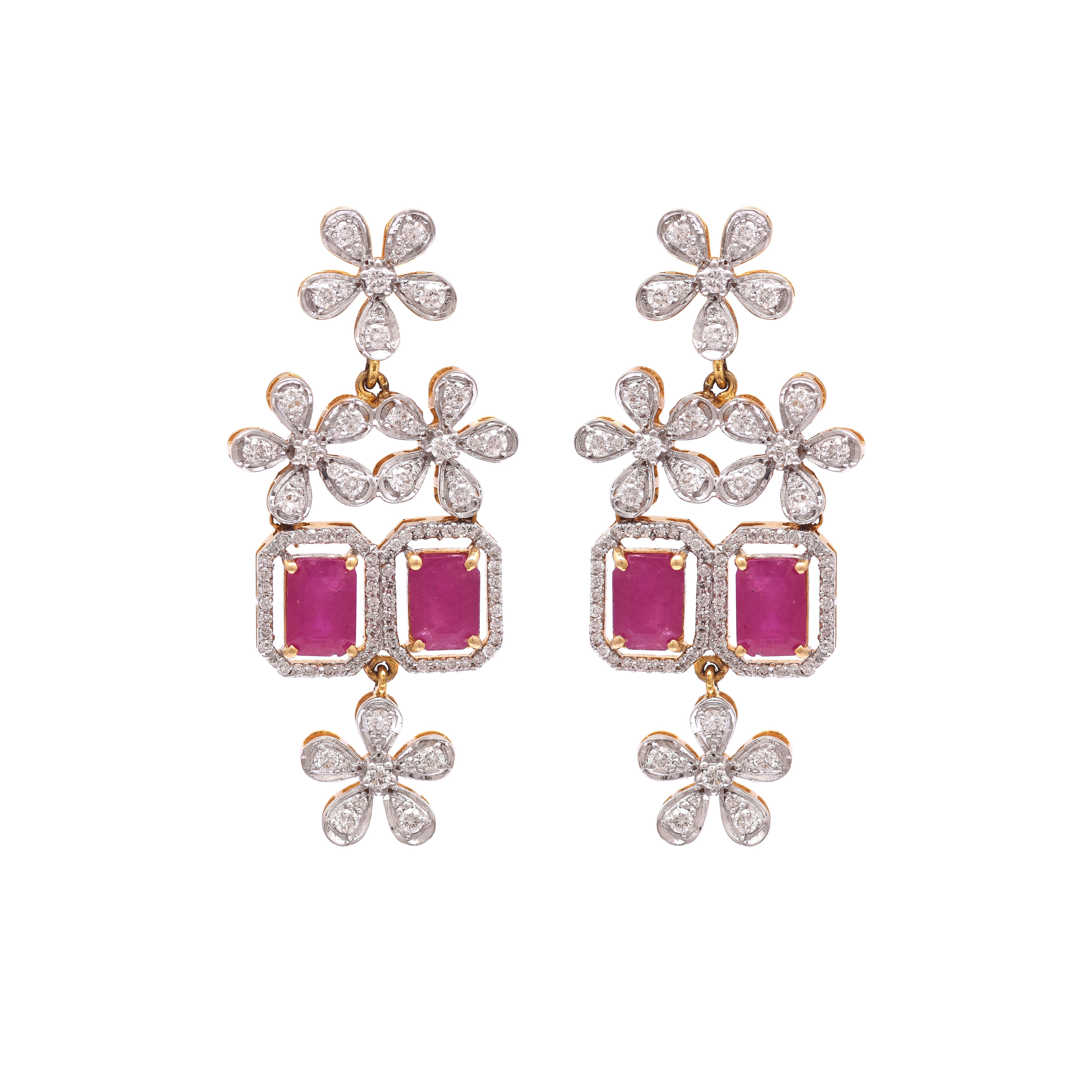 Ruby Halo Earring