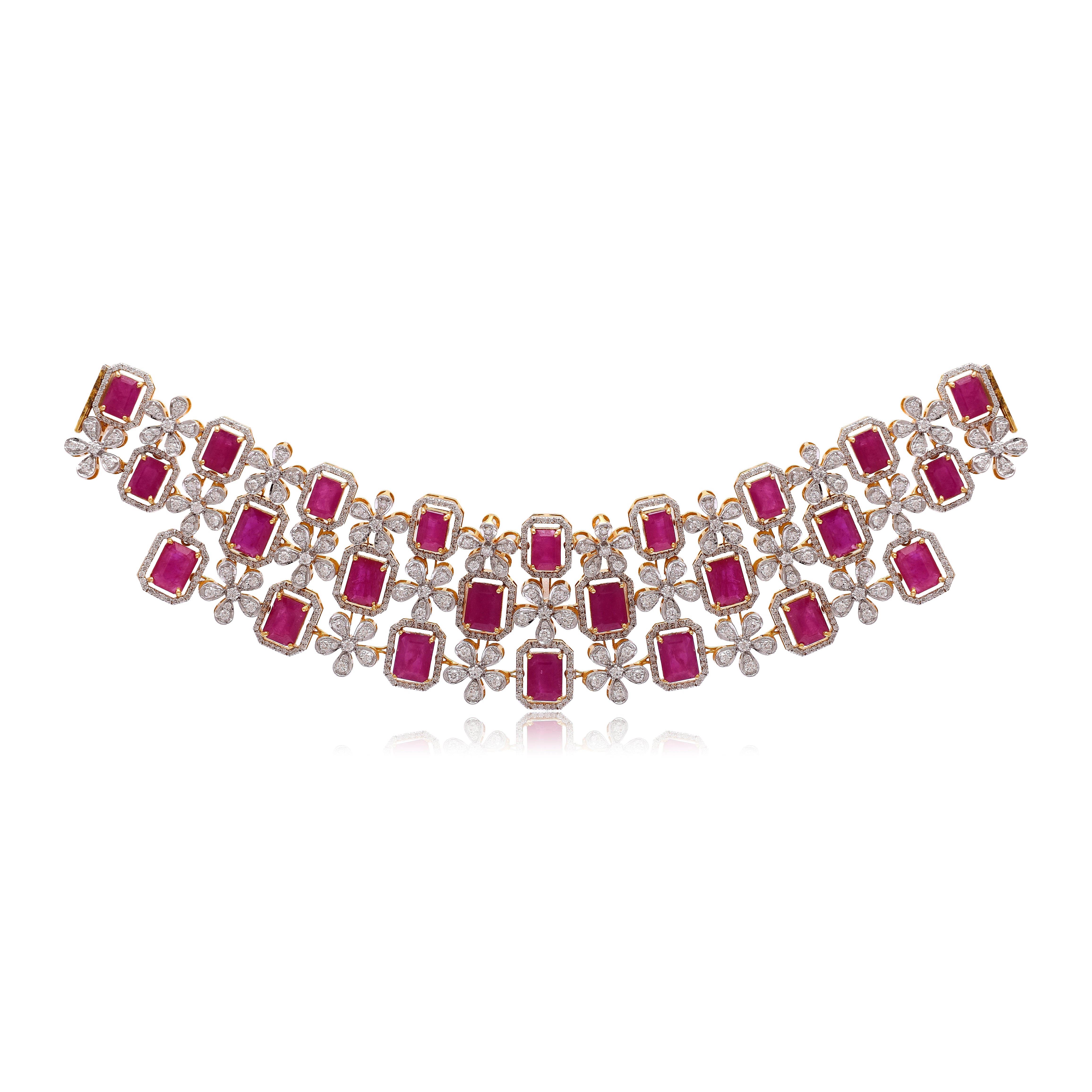 Ruby Halo Choker Set
