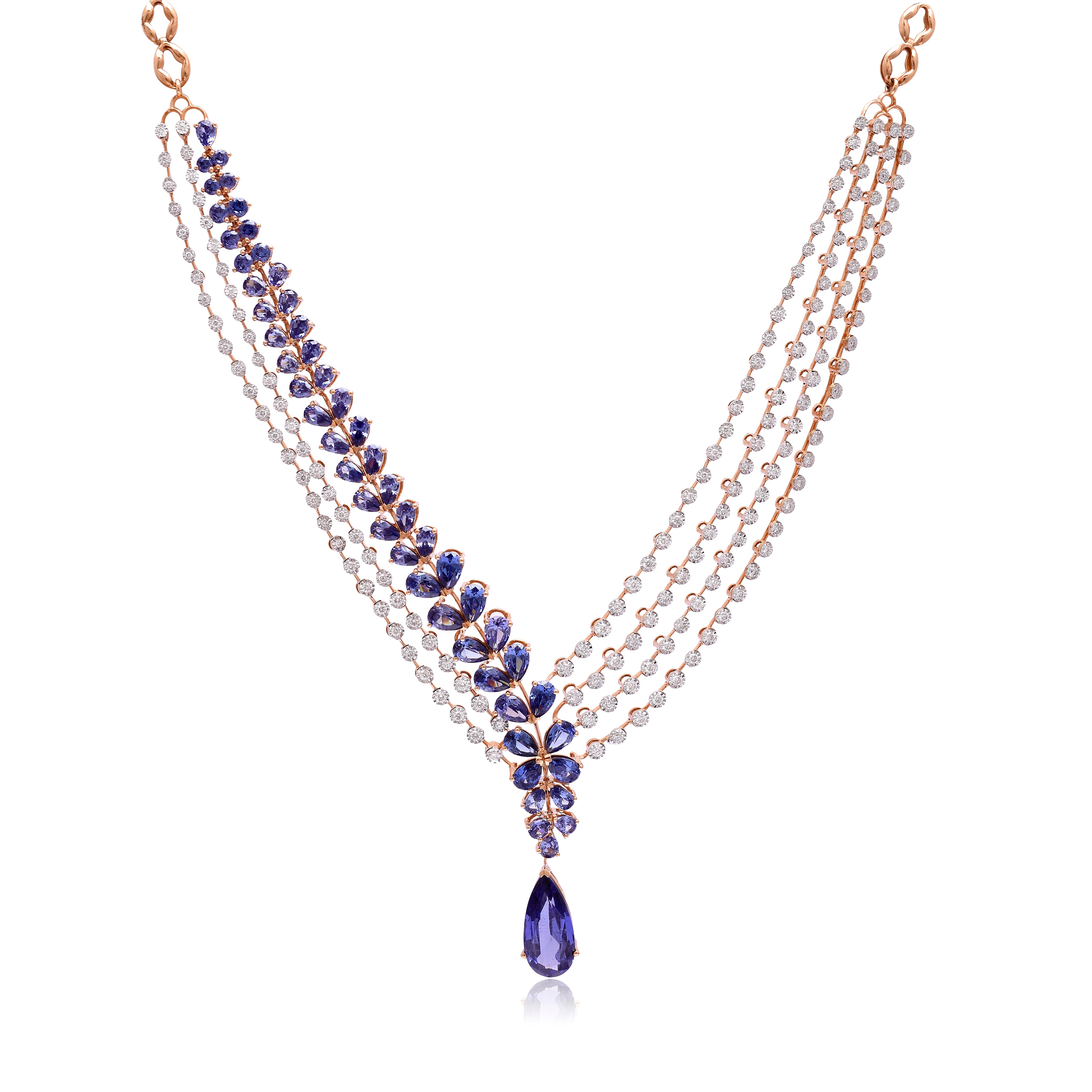 Celestia Sapphire Diamond Necklace