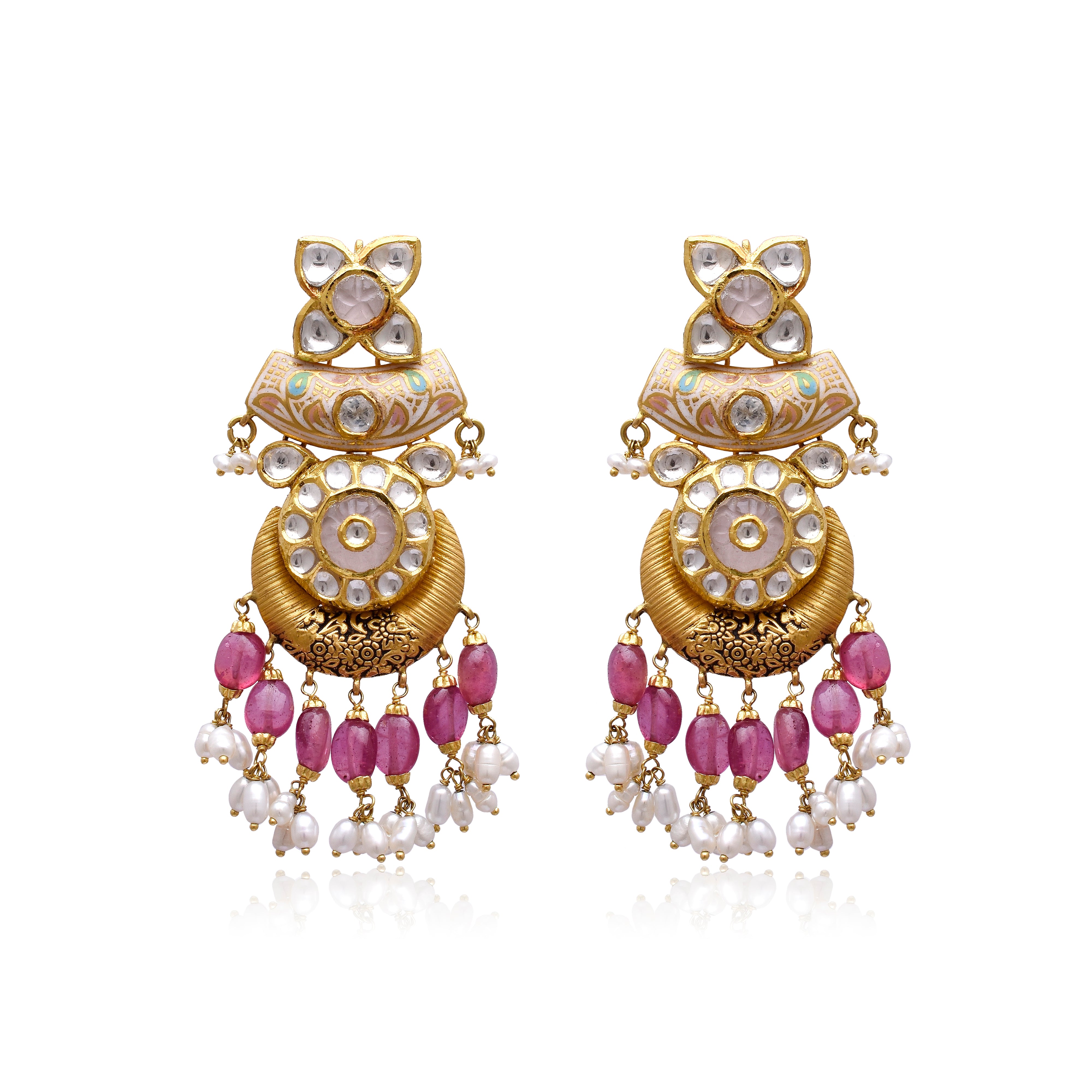 Gulnaar Kundan Earrings